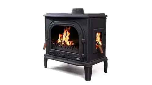 Riga Camlı Şömine Tipi Döküm Soba